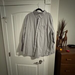 Sonoma Light Gray Casual Button-Down Shirt